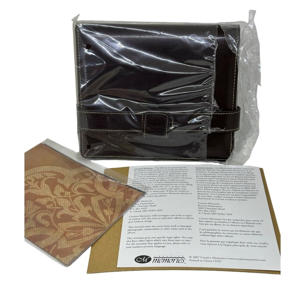 Creative Memories Picfolio Mini Album Photo‎ Pages Brown Leather-Look NEW SEALED